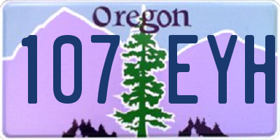 OR license plate 107EYH