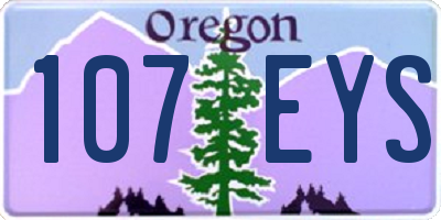 OR license plate 107EYS