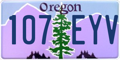 OR license plate 107EYV