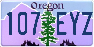 OR license plate 107EYZ
