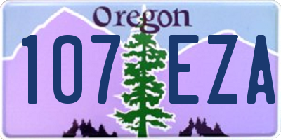 OR license plate 107EZA