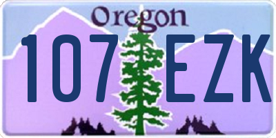OR license plate 107EZK