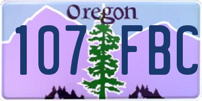 OR license plate 107FBC