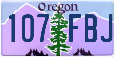 OR license plate 107FBJ