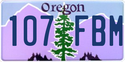 OR license plate 107FBM