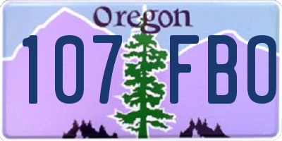 OR license plate 107FBO