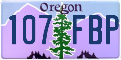 OR license plate 107FBP