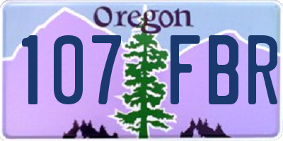 OR license plate 107FBR