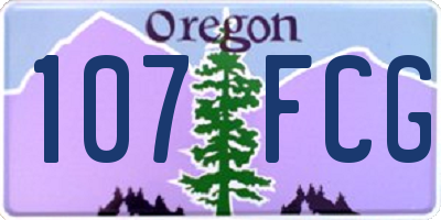 OR license plate 107FCG