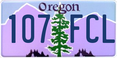 OR license plate 107FCL