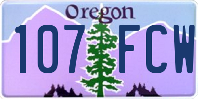 OR license plate 107FCW