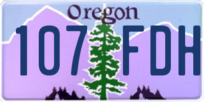 OR license plate 107FDH