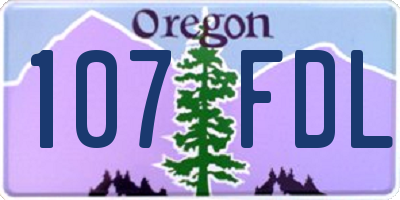 OR license plate 107FDL