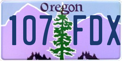 OR license plate 107FDX