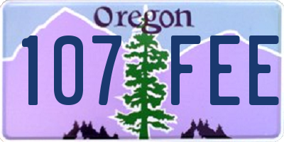 OR license plate 107FEE