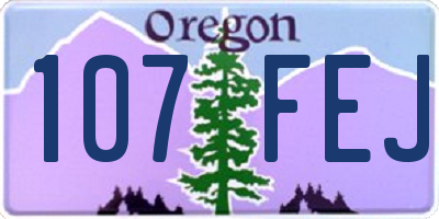 OR license plate 107FEJ