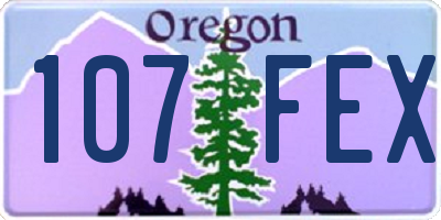 OR license plate 107FEX