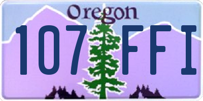 OR license plate 107FFI