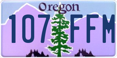 OR license plate 107FFM
