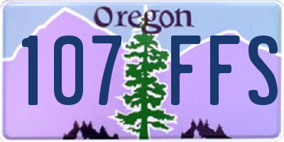 OR license plate 107FFS