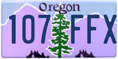 OR license plate 107FFX