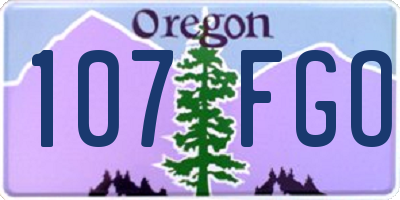 OR license plate 107FGO