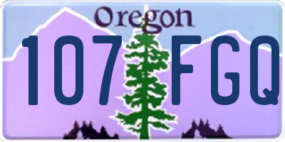 OR license plate 107FGQ