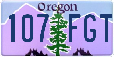 OR license plate 107FGT