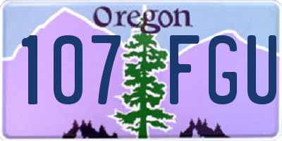 OR license plate 107FGU