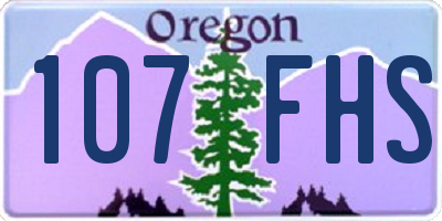 OR license plate 107FHS