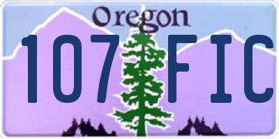 OR license plate 107FIC