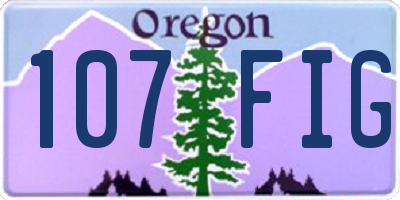 OR license plate 107FIG