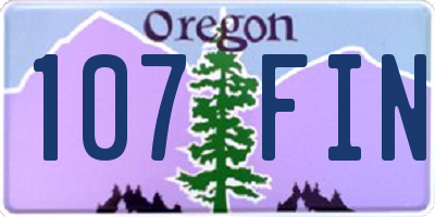 OR license plate 107FIN