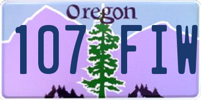 OR license plate 107FIW