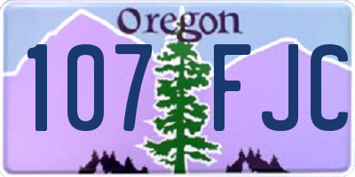 OR license plate 107FJC