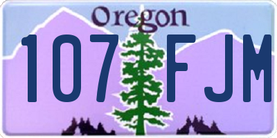 OR license plate 107FJM