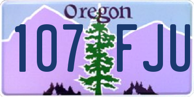 OR license plate 107FJU