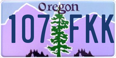 OR license plate 107FKK