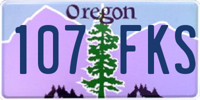 OR license plate 107FKS