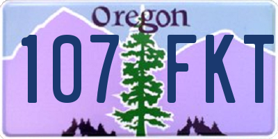 OR license plate 107FKT