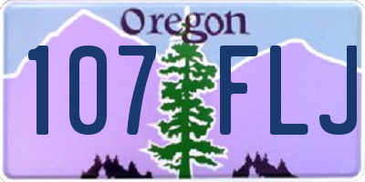 OR license plate 107FLJ