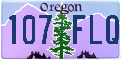 OR license plate 107FLQ
