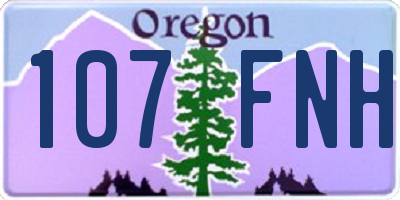 OR license plate 107FNH
