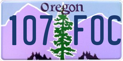 OR license plate 107FOC