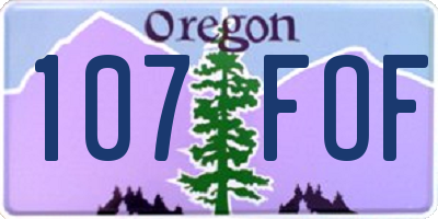 OR license plate 107FOF