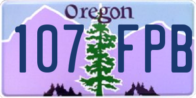OR license plate 107FPB