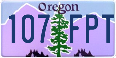 OR license plate 107FPT