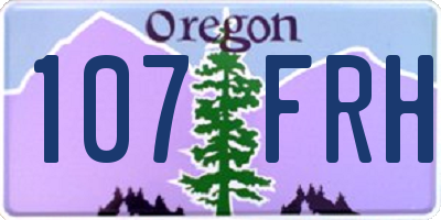 OR license plate 107FRH