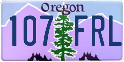 OR license plate 107FRL
