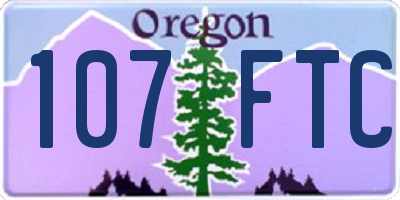 OR license plate 107FTC